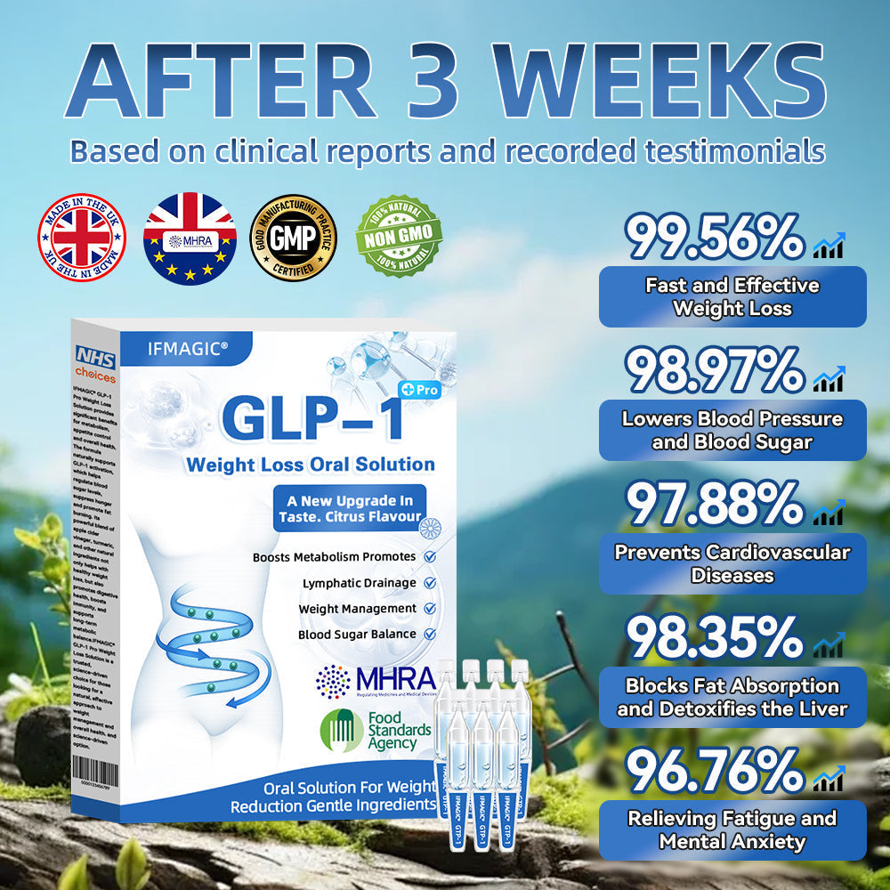 IFMAGIC® 💧 GLP-1 Pro Weight Loss Oral Solution  One dose a day — see results in 7 days Suitable for obesity, cardiovascular diseases, diabetes, sleep apnea, high cholesterol and blood lipids, joint problems, and various other conditions