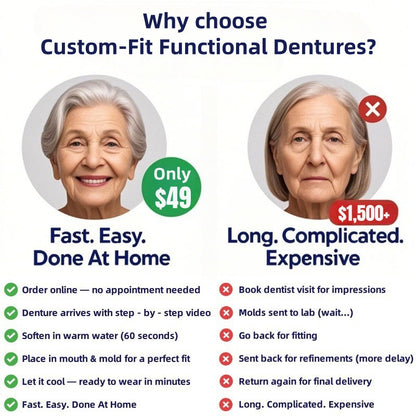 🦷 Jasseem® Custom-Fit Functional Dentures 😁 Smile with Confidence🍁💖